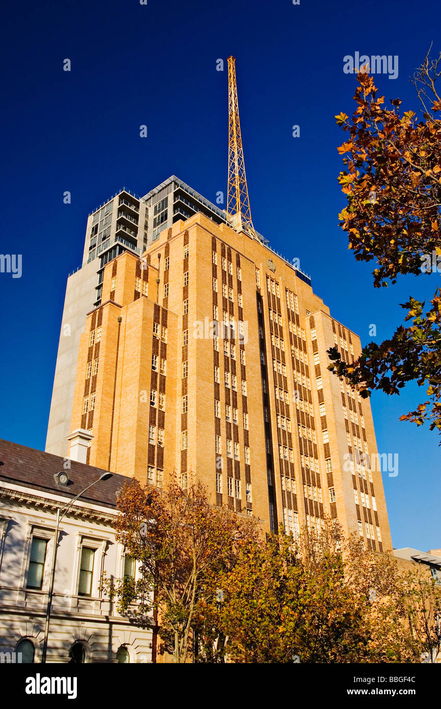 Melbourne Cityscape / 1940`s "Art Deco" apartments in "Russell Street".Melbourne Victoria